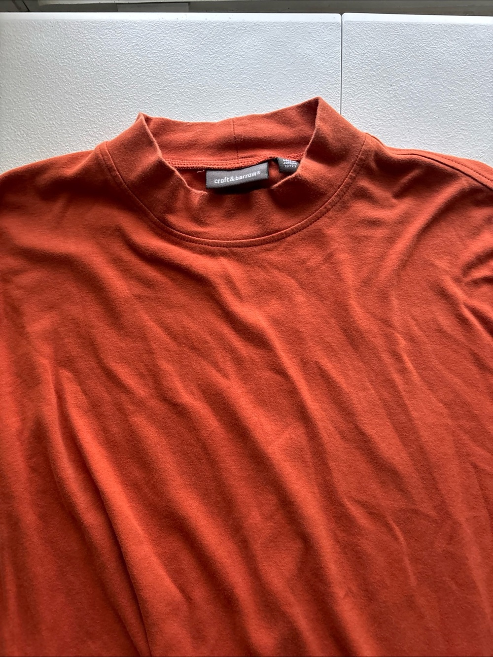 croft & barrow Men's Rust Long Sleeve Mock Neck Shirt